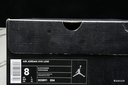 303891-004 Black Air OG 17 Low Jordan Chrome 0928